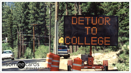 detour college signspotting ecard someecards